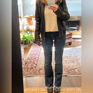 Women’s UGG leather jacket, Black, Medium